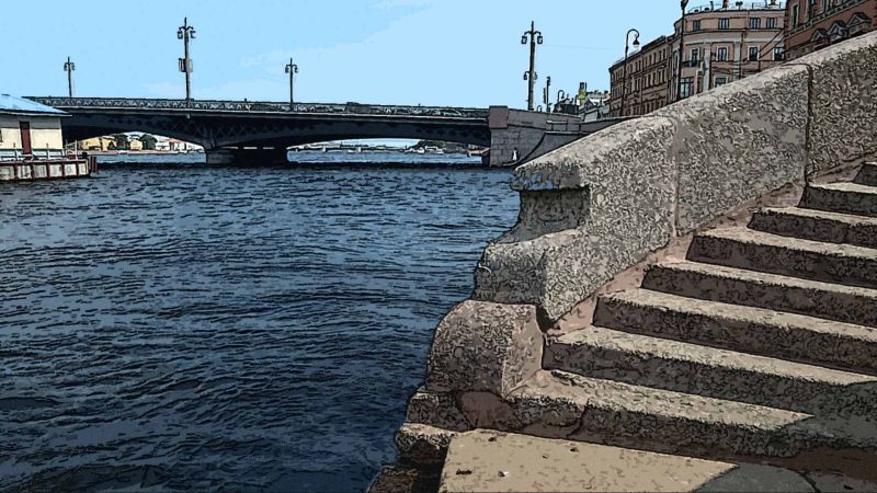 Санкт-Петербург, лестница на набережной